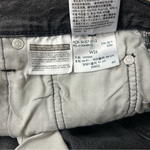 Levi’s 501 Button Fly Cut Off Shorts Black Wash 26 - Picture 5 of 7